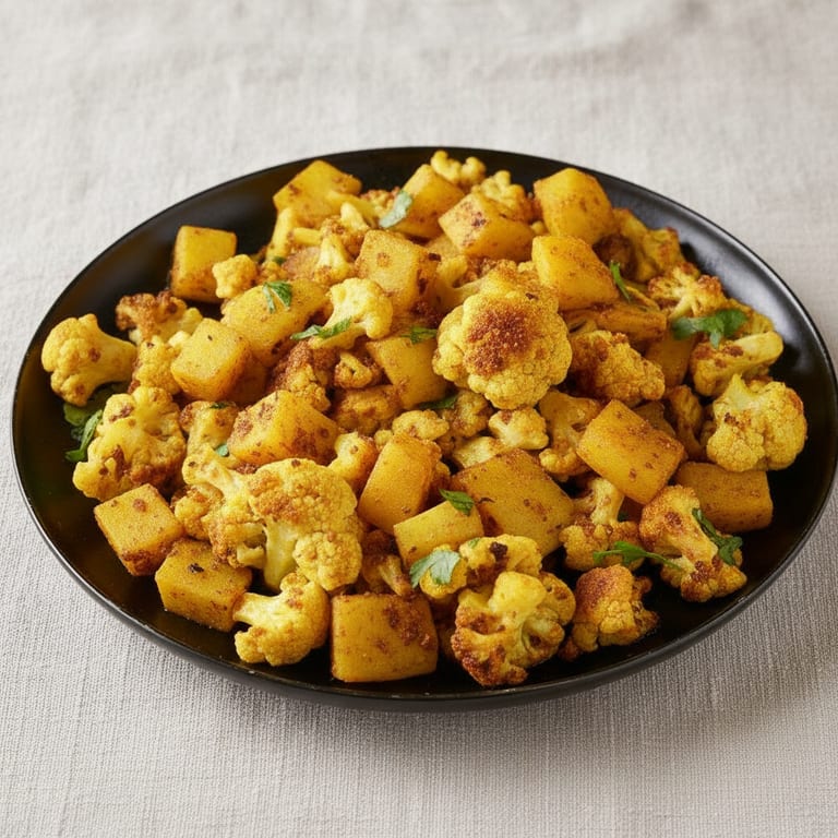 Chou-fleur au curry et aux pommes
