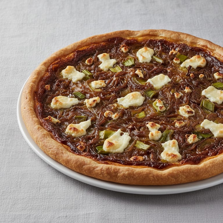 Pissaladiere au fromage frais aux fines herbes