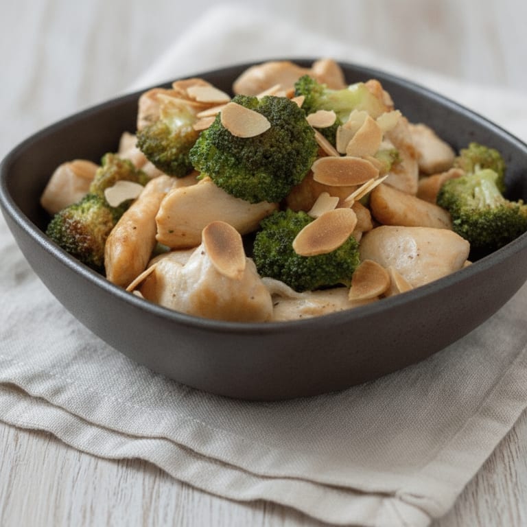 Poulet aux amandes et brocolis light