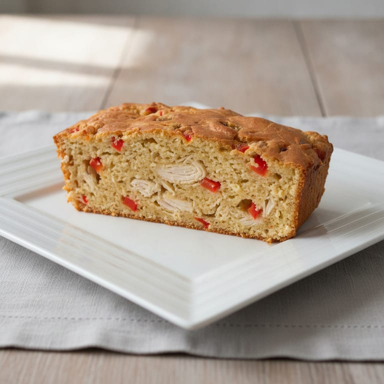 Cake léger au poulet et au poivron