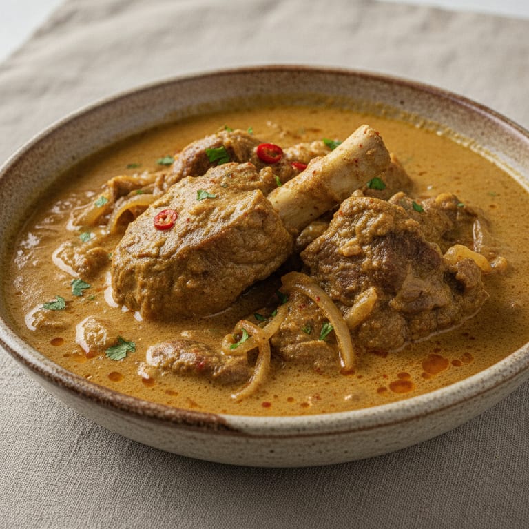 Curry d'agneau au lait de coco