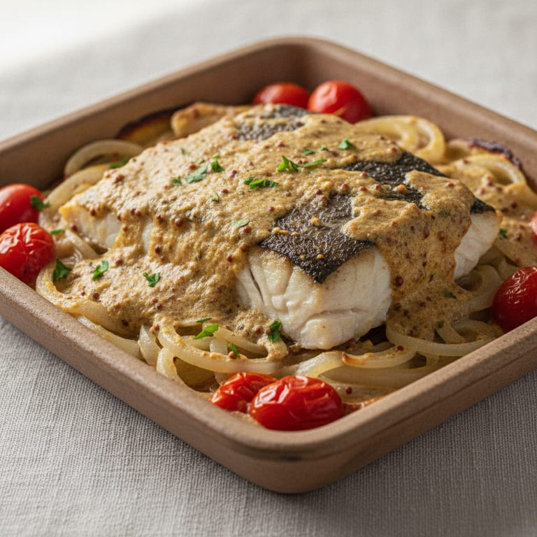 Pollock fillet with mustard