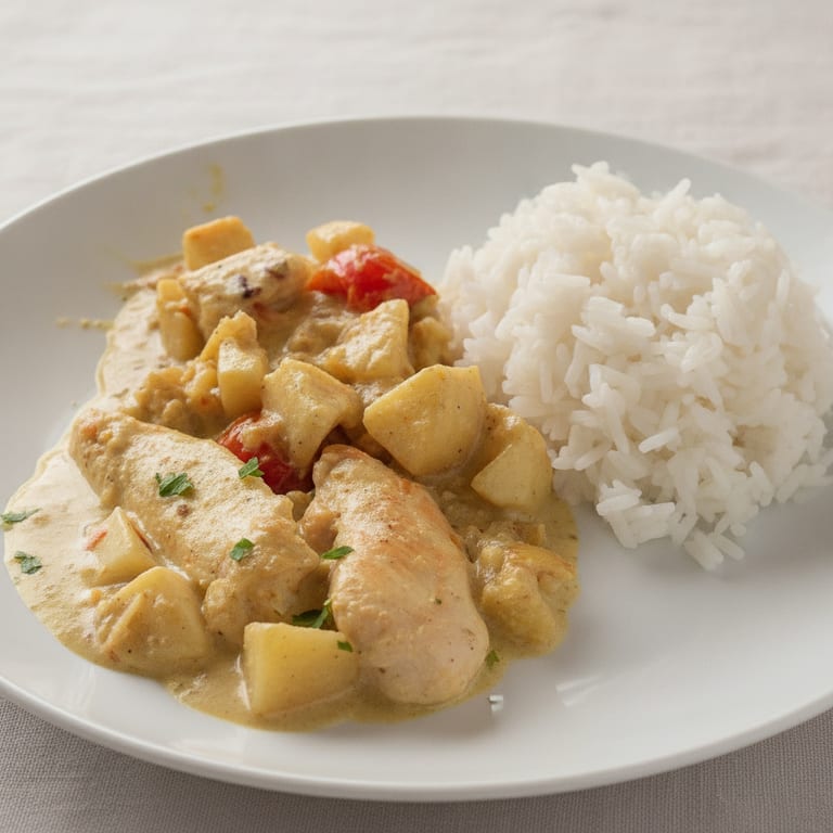 Curry de poulet au lait de coco
