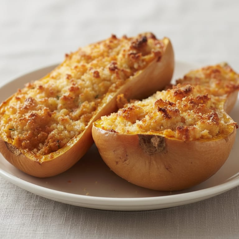 Courge butternut gratinée au parmesan