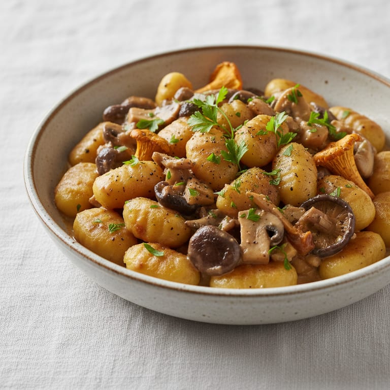 Gnocchis à la sauce forestière