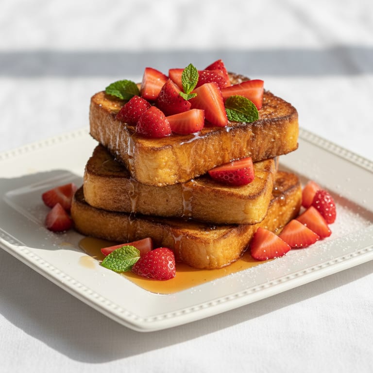 Brioche perdue aux fraises