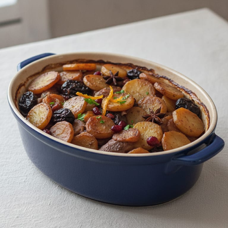 Baeckeoffe de canard aux épices de Noël et fruits secs