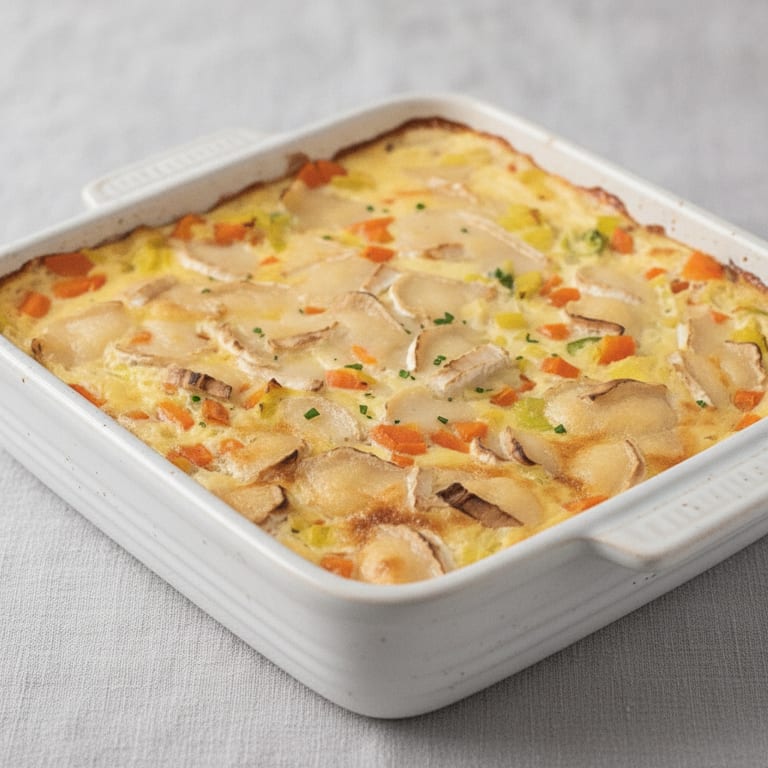 Gratin poireaux, carottes, chèvre