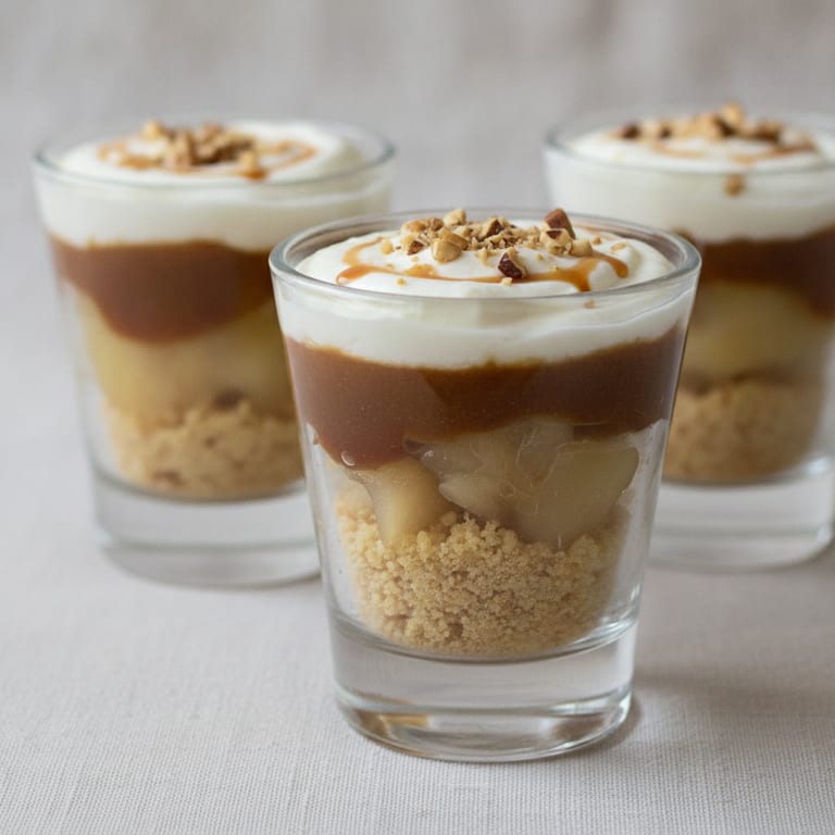 Verrines aux pommes et caramel