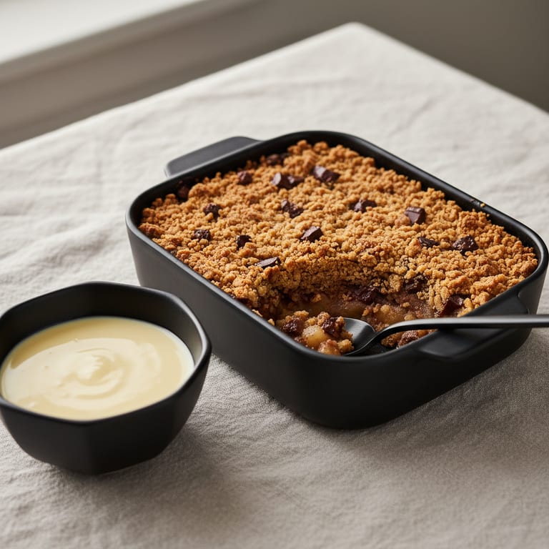 Crumble pomme chocolat