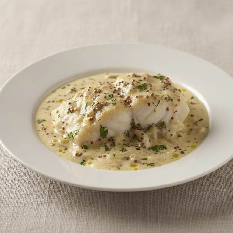 Filet de cabillaud à la moutarde à l'ancienne