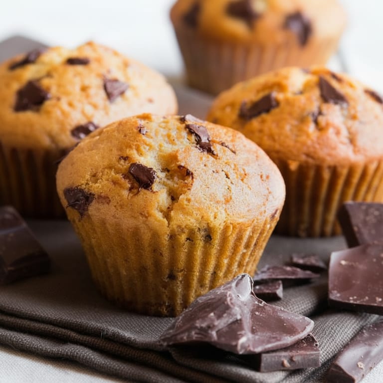 Muffins à la pâte à tartiner et aux pépites de chocolat