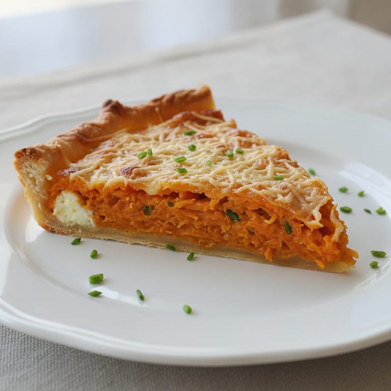 Tarte à la carotte et au chèvre
