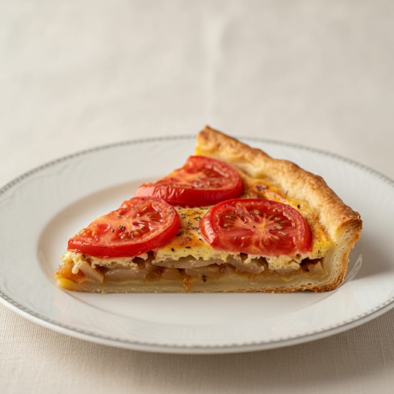 Tarte tomates sur lit d'oignons très simple
