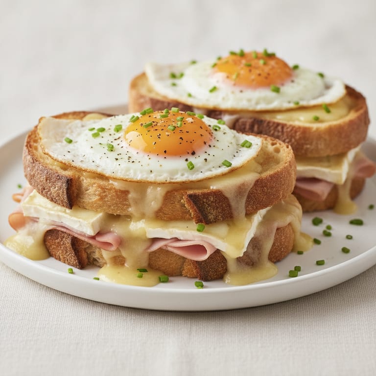 Croque madame au chèvre
