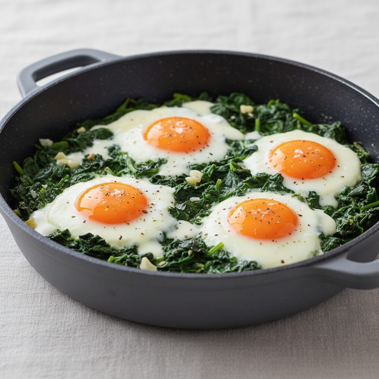 Skillet Eggs Florentine