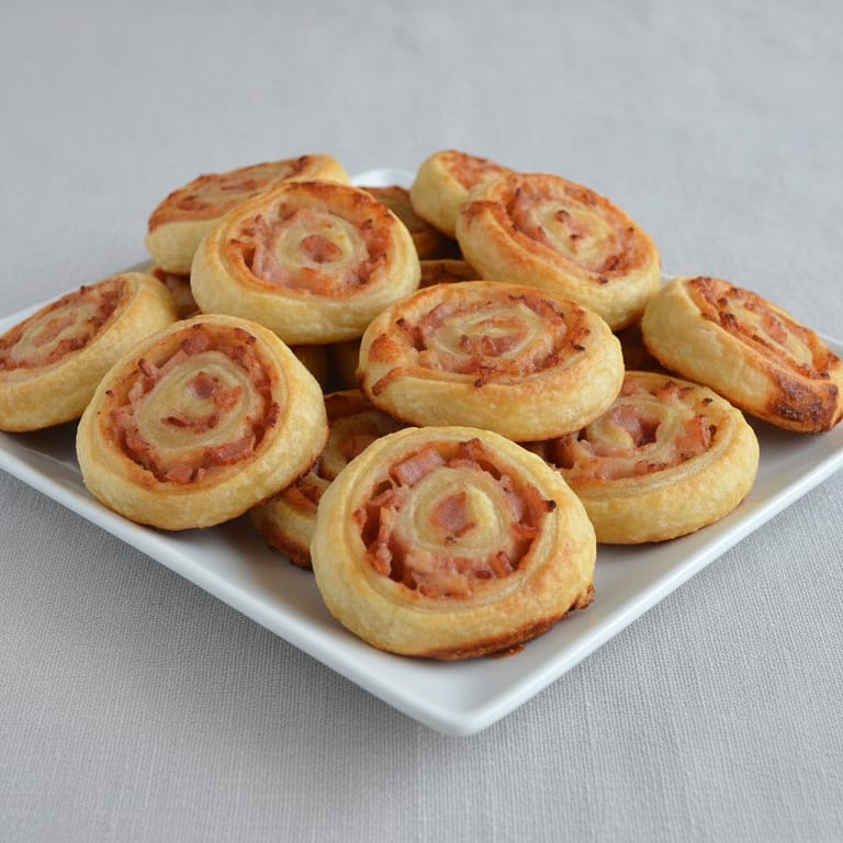 Petits roulés aux lardons et oignons