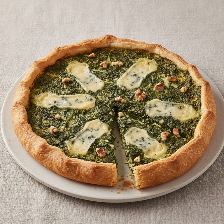 Tarte épinards et gorgonzola... Mmmh delissima !