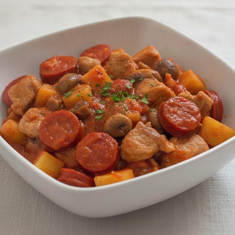 Sauté de porc au chorizo