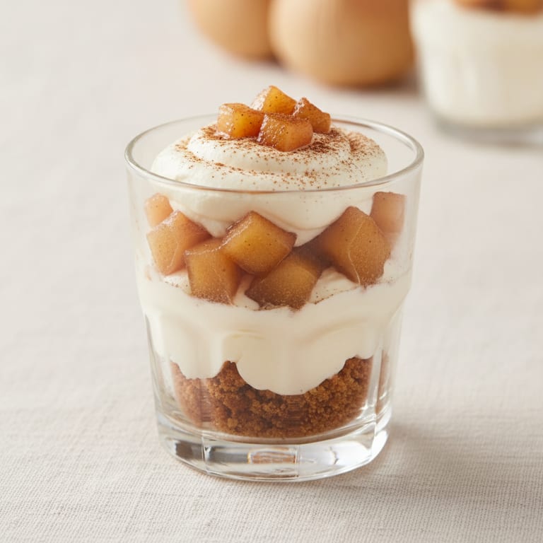 Tiramisu aux pommes caramélisées et à la cannelle