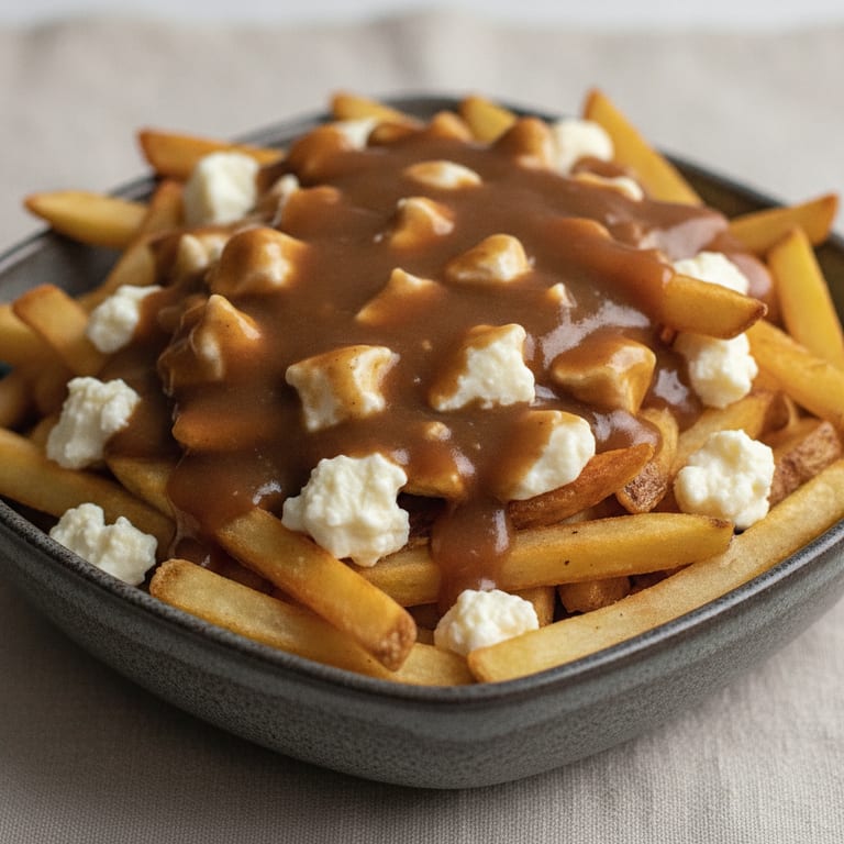 Poutine typiquement québécoise