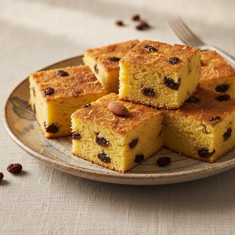 Gâteau de semoule aux raisins sec