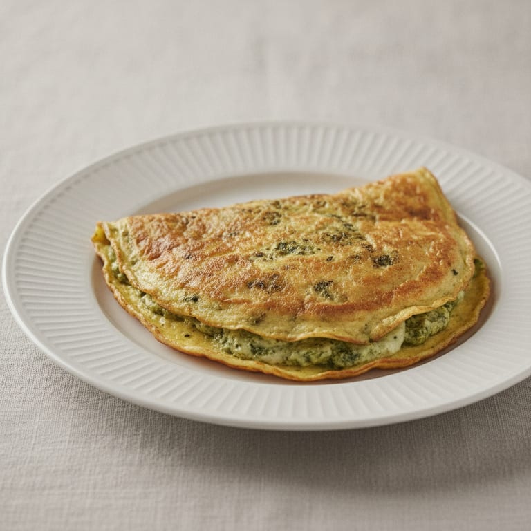 Omelette au pesto