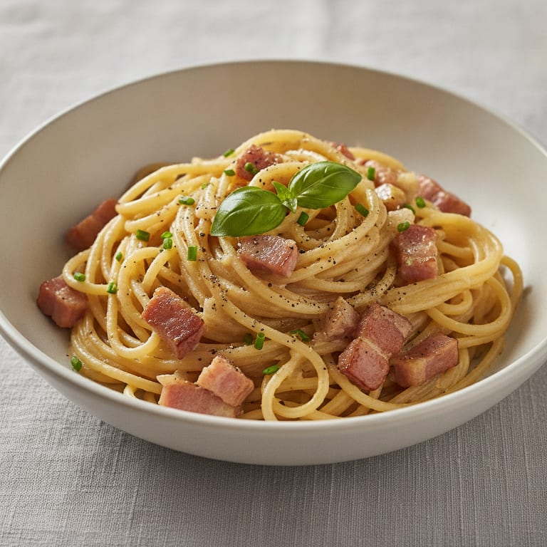 Pâtes à la "carbonara" à la française