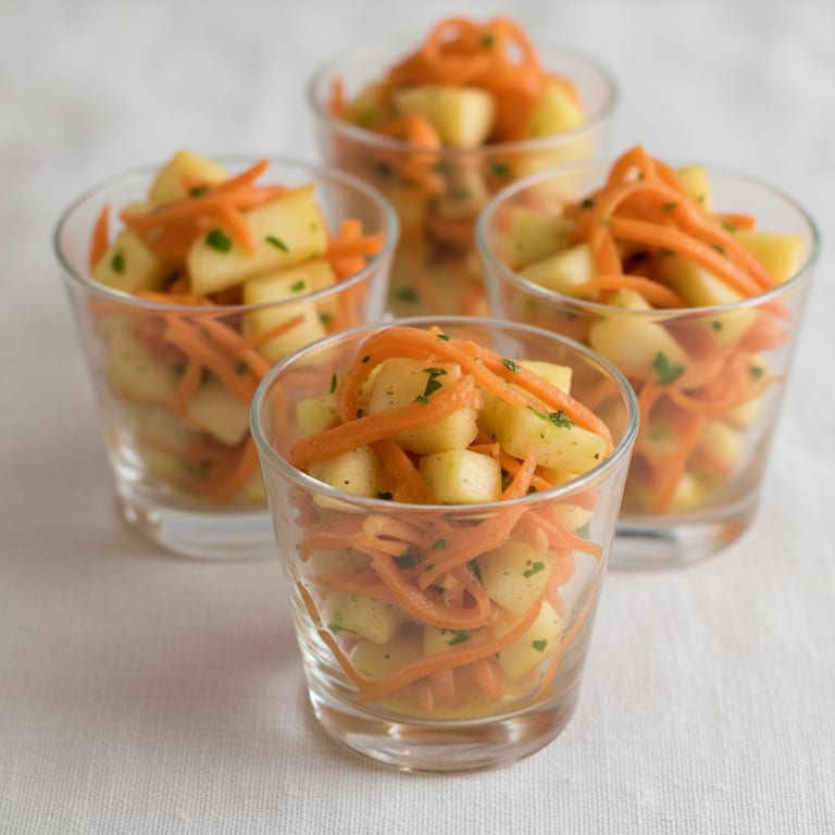 Petites verrines de pommes et de carottes