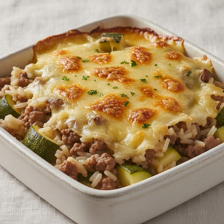 Gratin riz-courgettes au boeuf haché