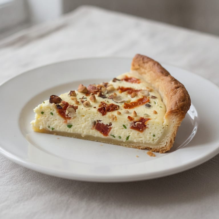 Tarte salée au chèvre frais et à la noisette