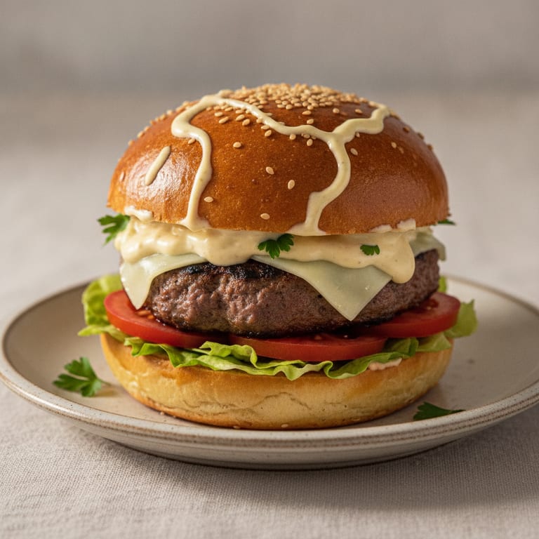 Pain hamburger avec map