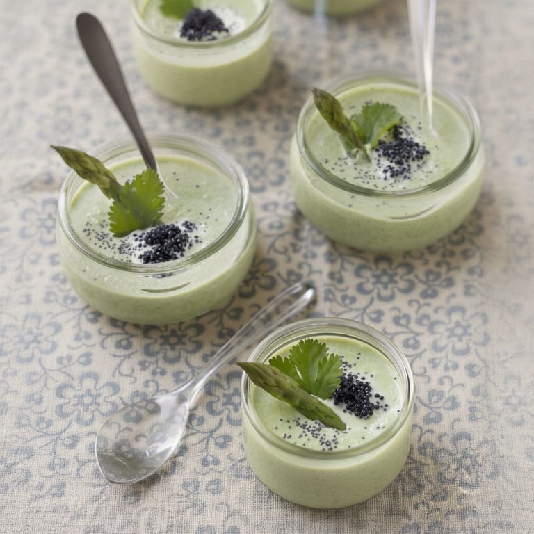 Crème d'asperges en verrines