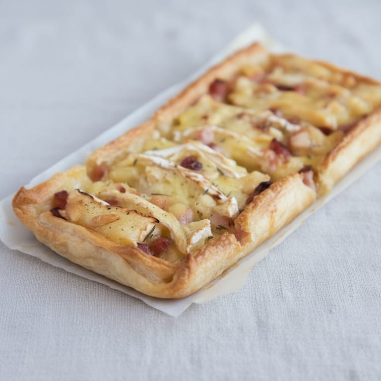 Tarte au camembert et aux pommes normande