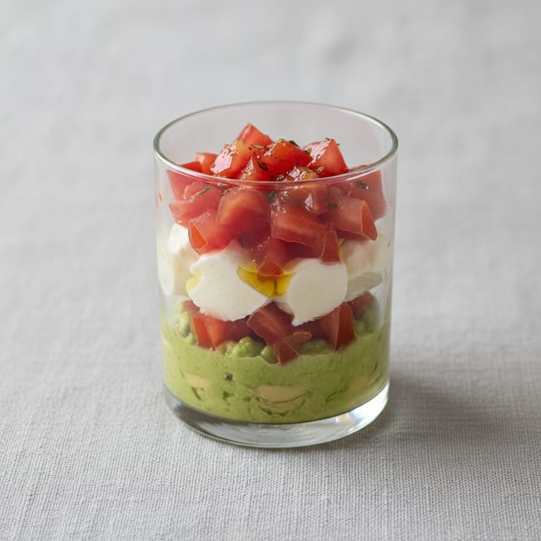 Verrine Avocat tomate mozzarella