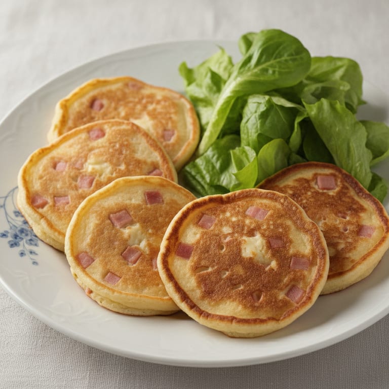 Pancakes au fromage frais et au jambon