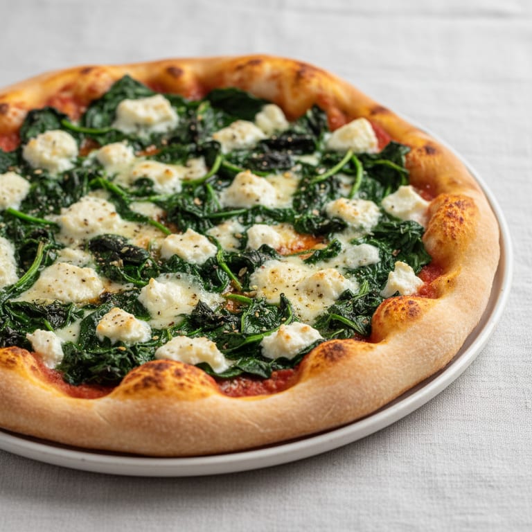 Pizza aux épinards