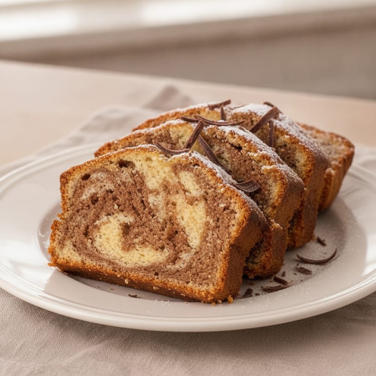 Délicieux marbré au chocolat au lait