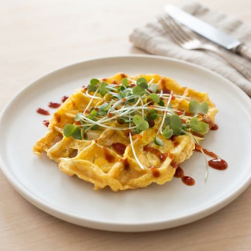 Waffle omelette