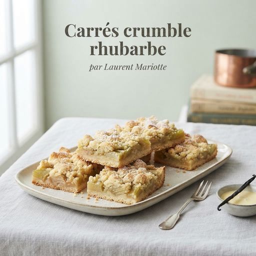 Rhubarb crumble squares by Laurent Mariotte