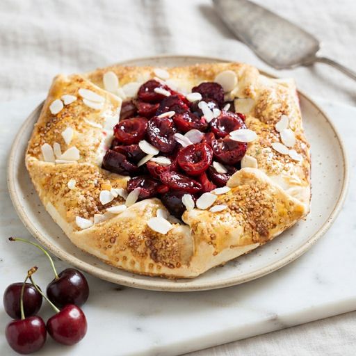 Rustic cherry tart