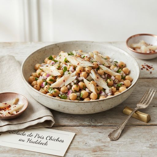 Chickpea Salad with Haddock