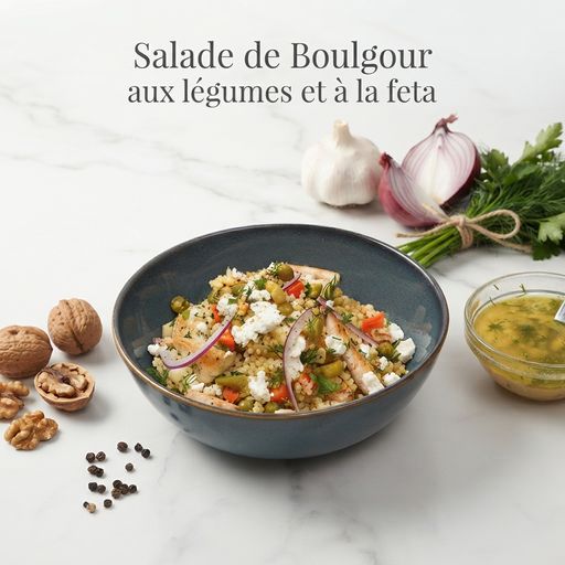 Bulgur Salad with Vegetables and Feta