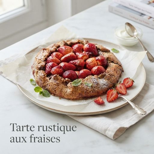 Rustic strawberry tart