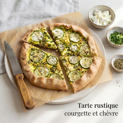 Rustic Zucchini and Goat Cheese Tart