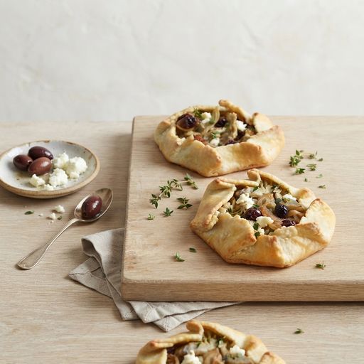Rustic artichoke and goat cheese tartlets