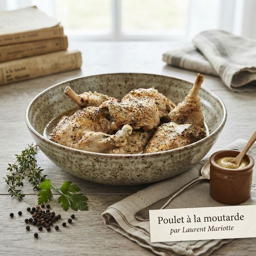 Chicken with mustard by Laurent Mariotte