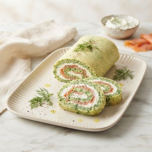 Salmon and spinach roll