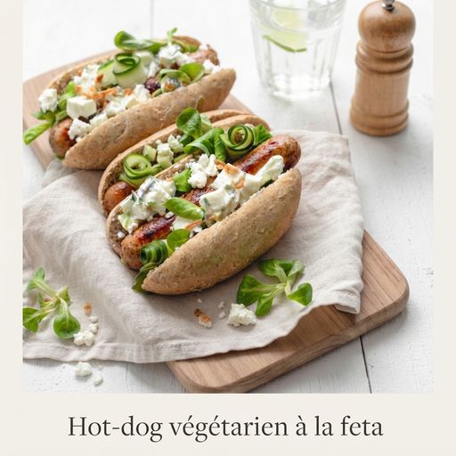 Vegetarian Feta Hot Dog