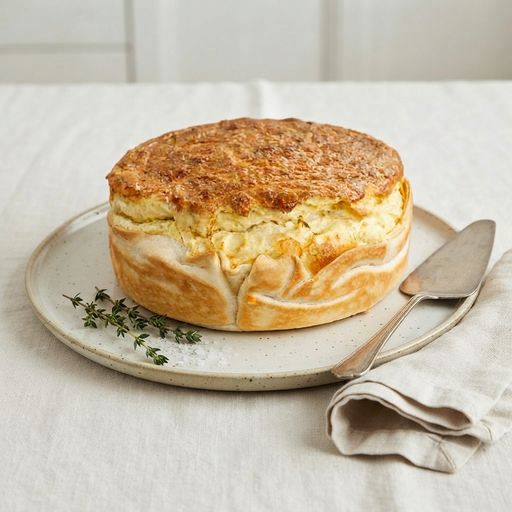 Quiche soufflée aux 3 fromages